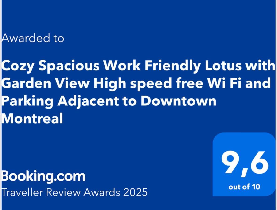 Cozy Spacious Work Friendly Lotus With Garden View High Speed Free Wi Fi And Parking Adjacent To Downtown Montreal Zewnętrze zdjęcie